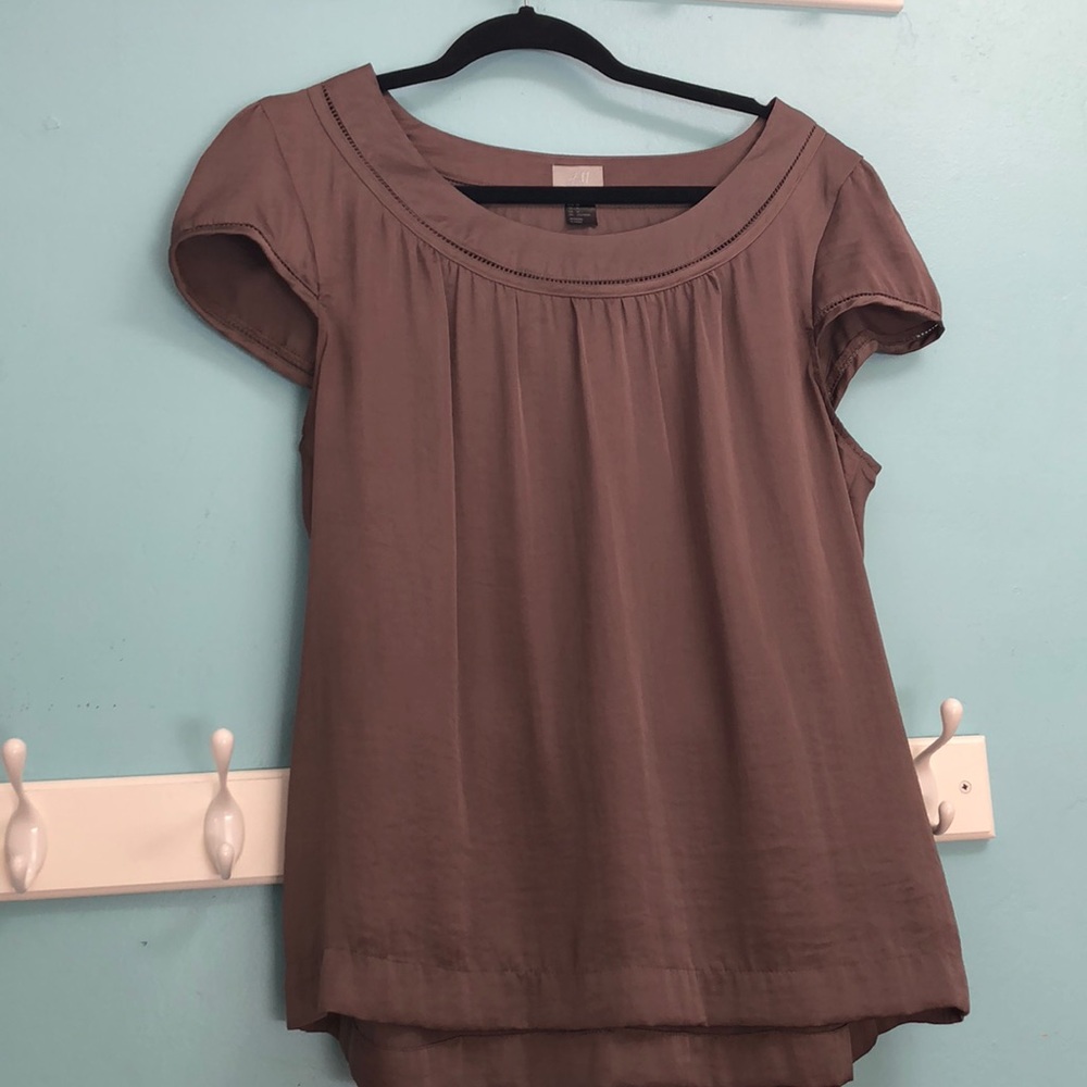 H&M purple/grey womens blouse